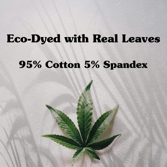 NEW Eco-dyed Leaf White Cotton Thong Panty Medium - Picture 2 of 3